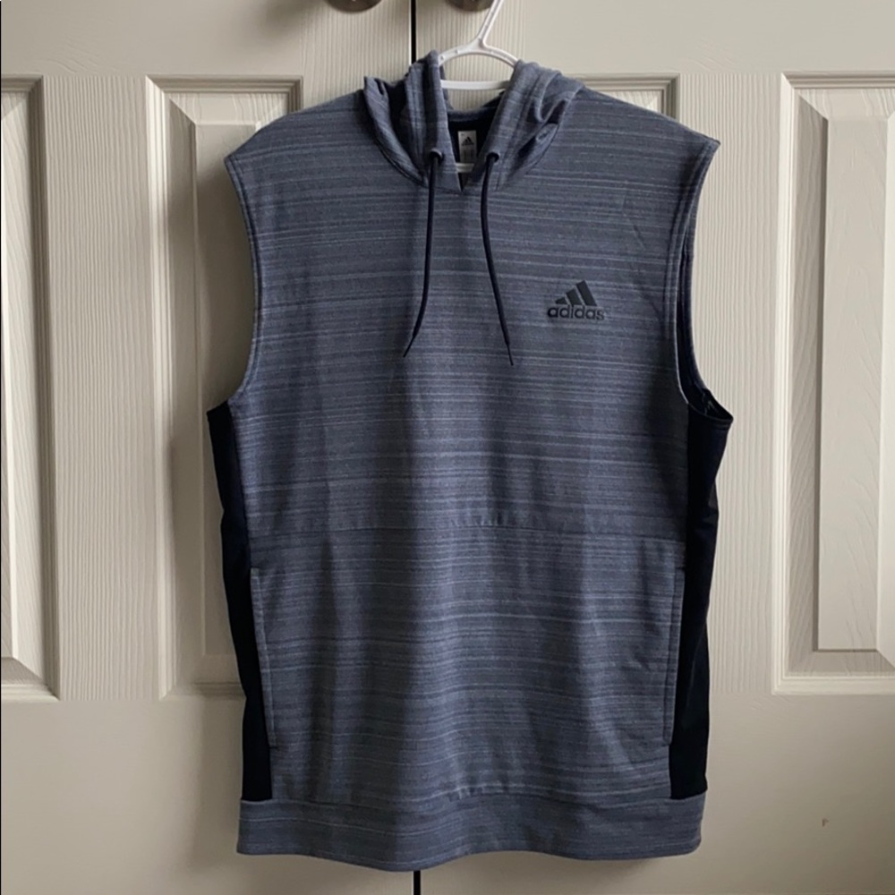 Men’s Adidas hooded tank top.
